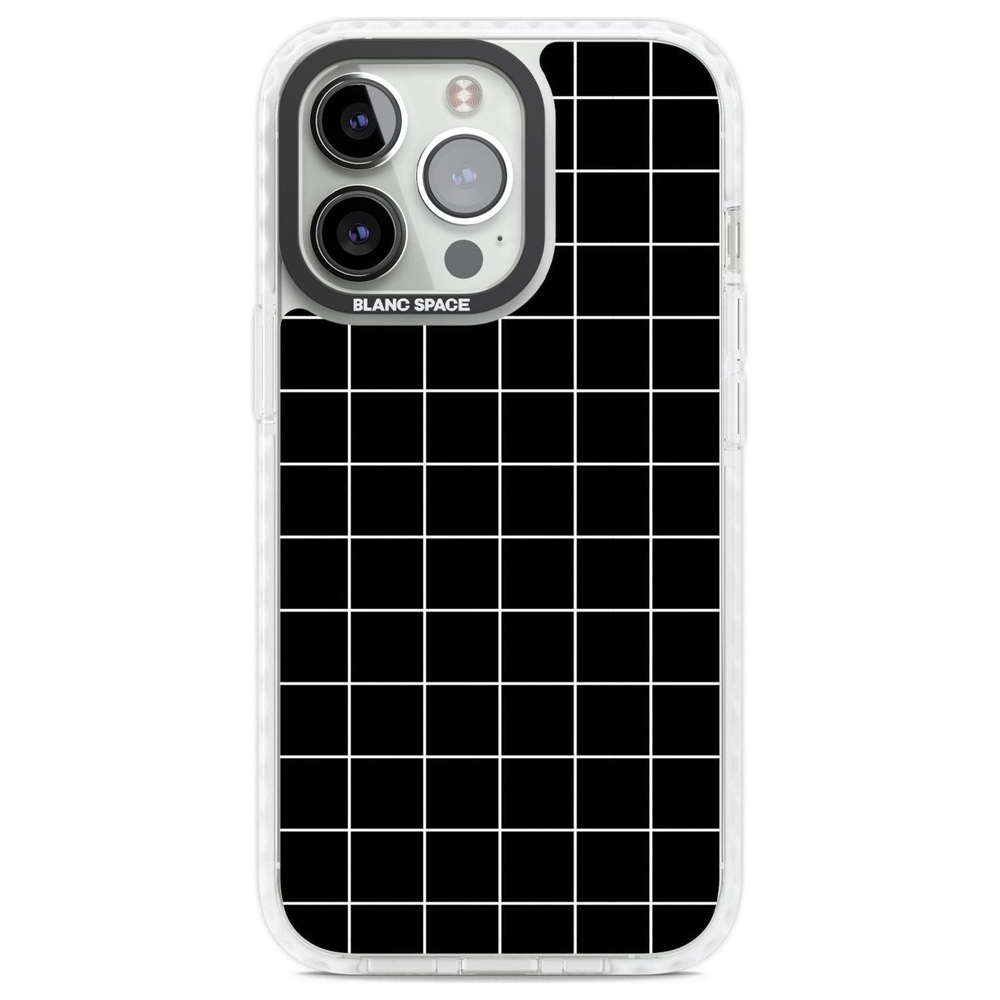Minimalist Grid Pattern Black