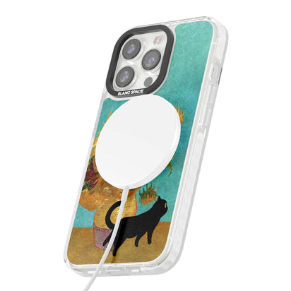 Cat with Van Gogh's Sunflowers