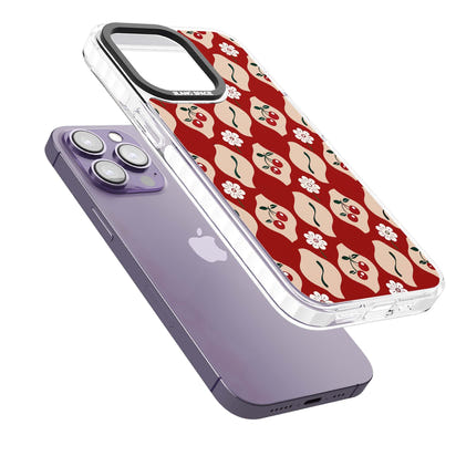 Vintage Cherry Diamond Pattern