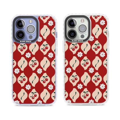 Vintage Cherry Diamond Pattern