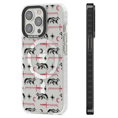 Motif renard et lame