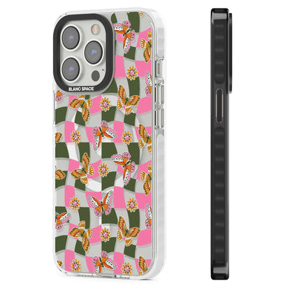 Wavy Butterfly Checked Pattern