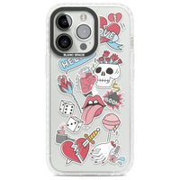 Autocollants Crâne et Fleurs