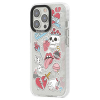 Autocollants Crâne et Fleurs