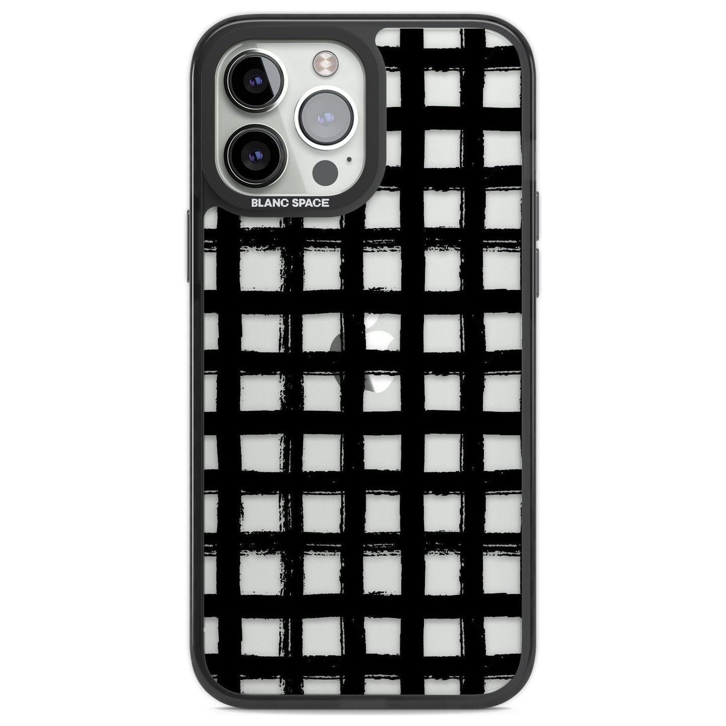 Messy Black Grid Clear