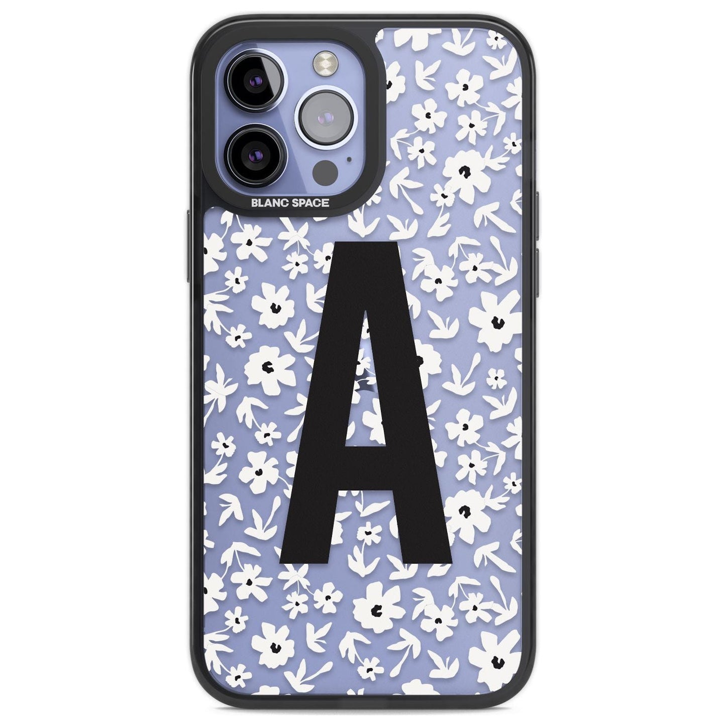 Initiale en gras personnalisée et florale