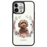 Personalised Brown Cockapoo Floral Portrait