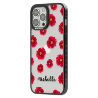 Personalised Red Peonies & Cursive