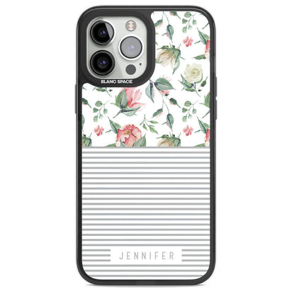 Personalised Light Floral Pattern & Stripes