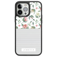 Personalised Light Floral Pattern & Stripes