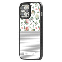 Personalised Light Floral Pattern & Stripes