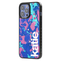 Personalisiertes marineblau-türkisfarbenes Marmor-Design