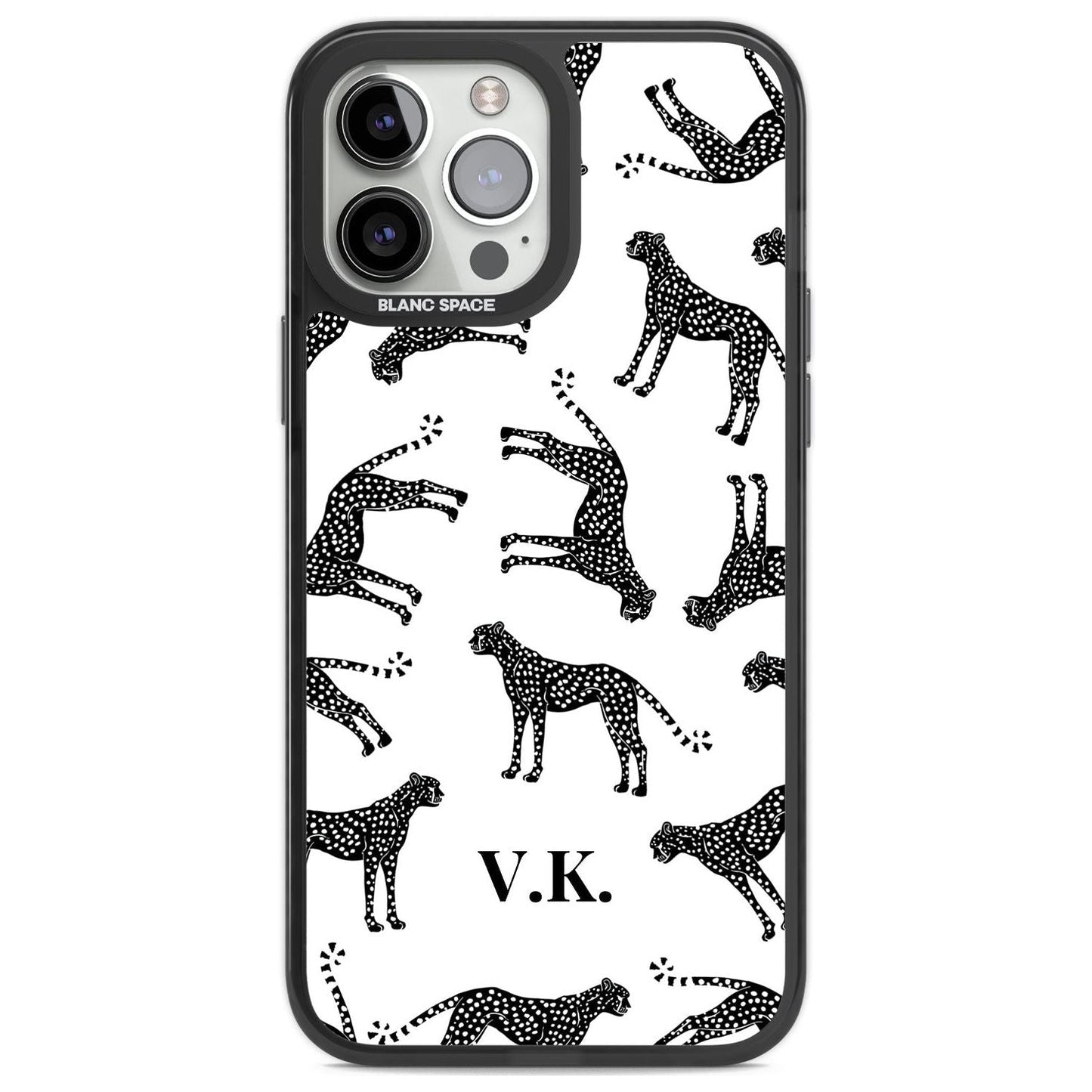 Personalised Black & White Cheetah Pattern