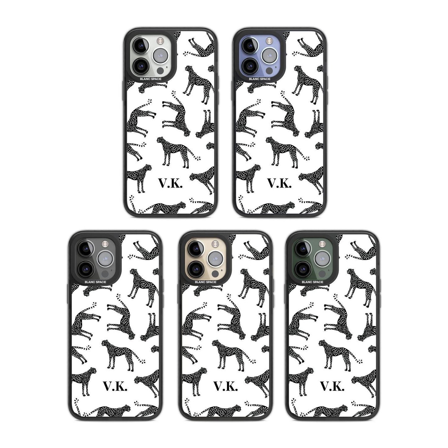 Personalised Black & White Cheetah Pattern
