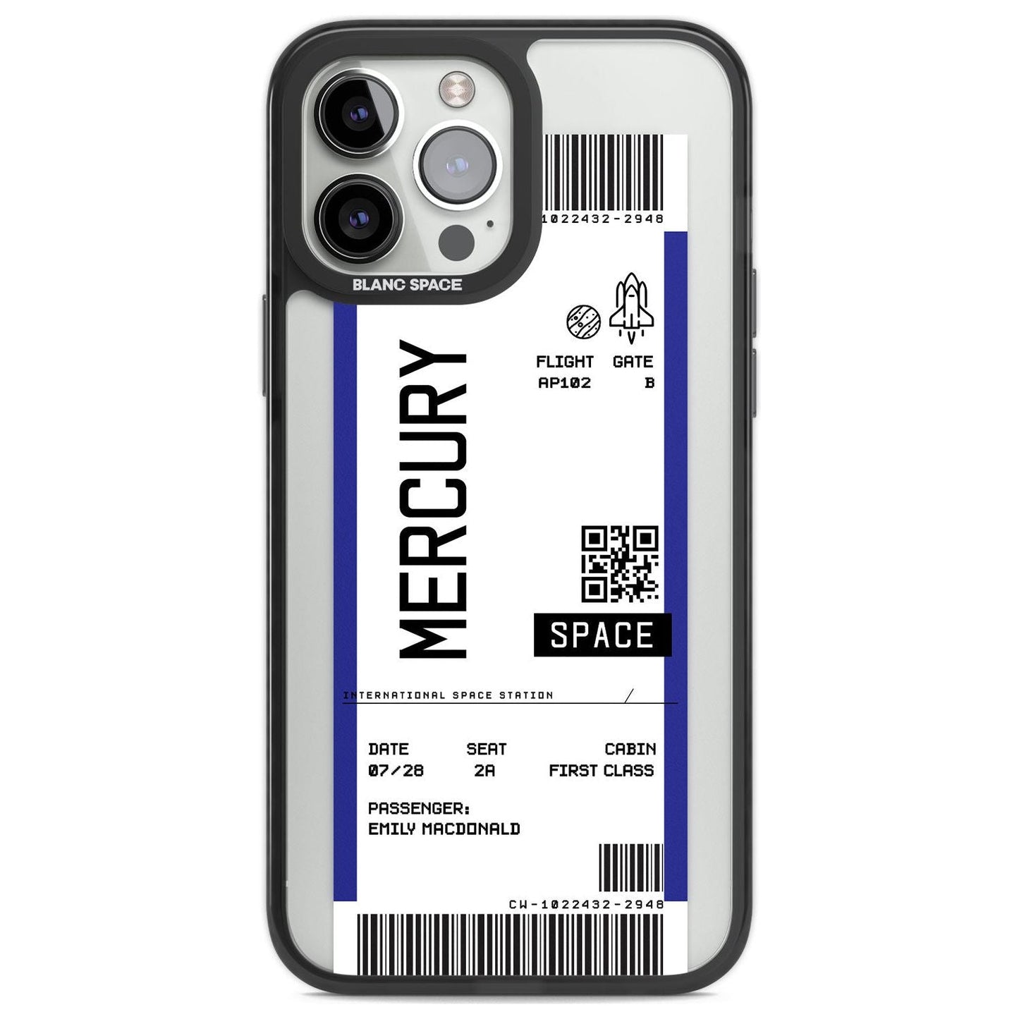 Personalised Mercury Travel Ticket
