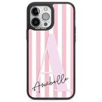 Personalised Pink Stripes & Monogram