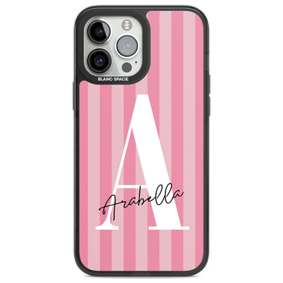 Personalised Pink Stripes Initial