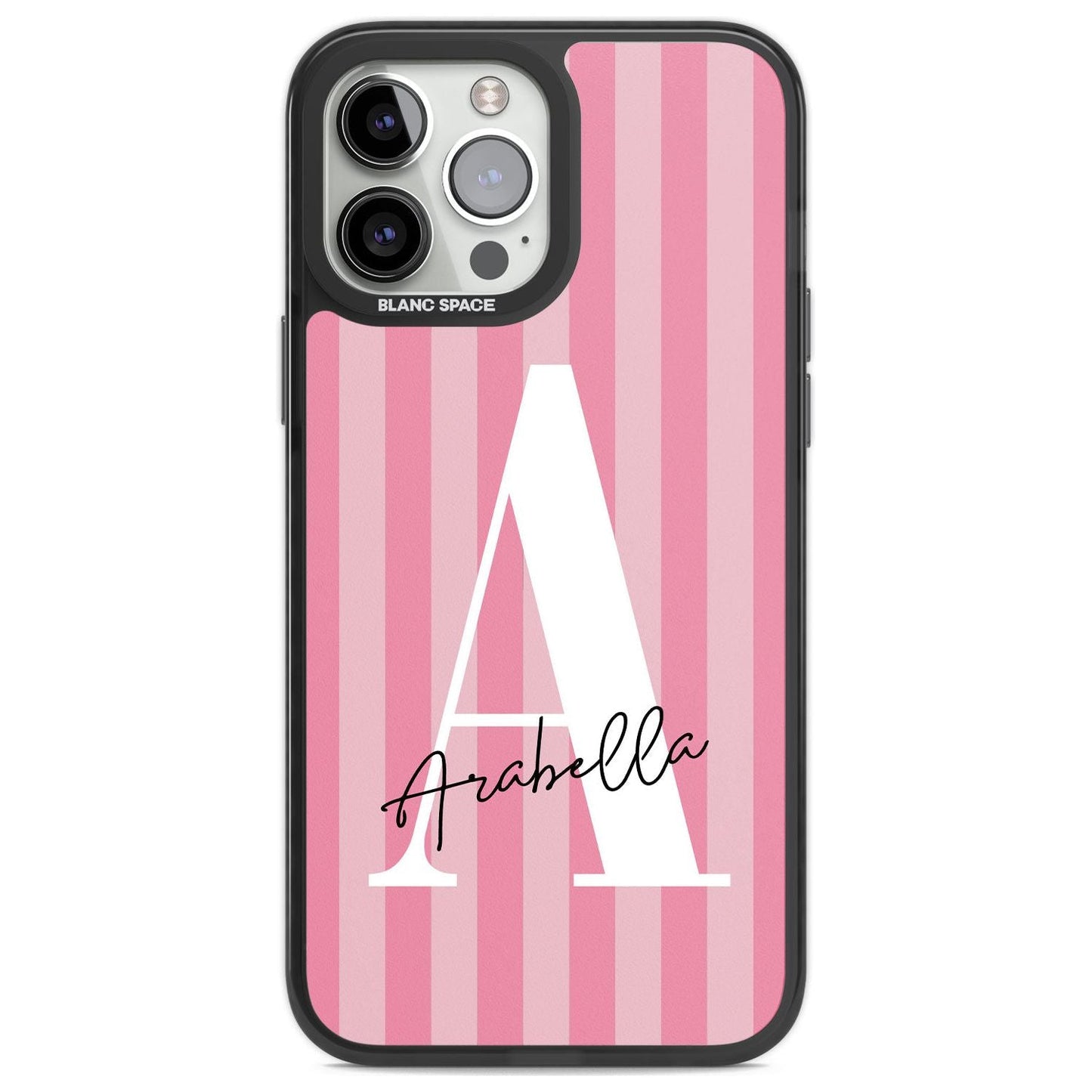 Personalised Pink Stripes Initial