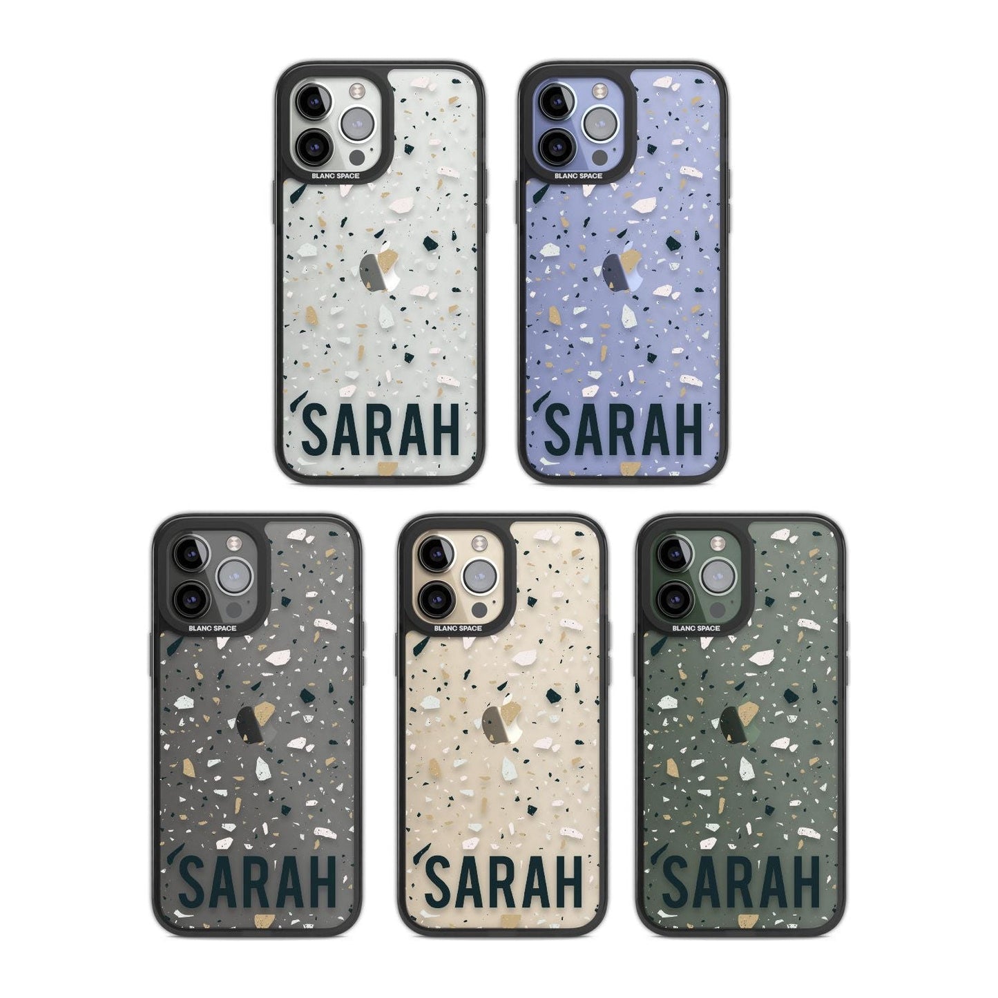 Personalised Terrazzo Blue, Pink, Brown