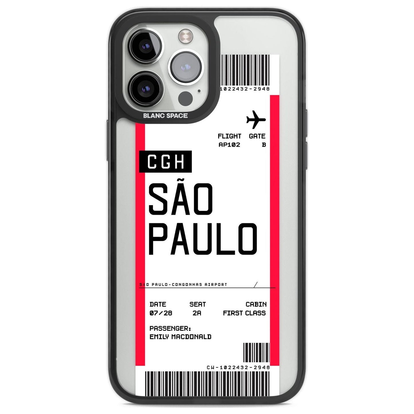Personalisierte Bordkarte für São Paulo