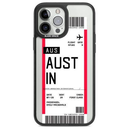 Personalised Austin Boarding Pass