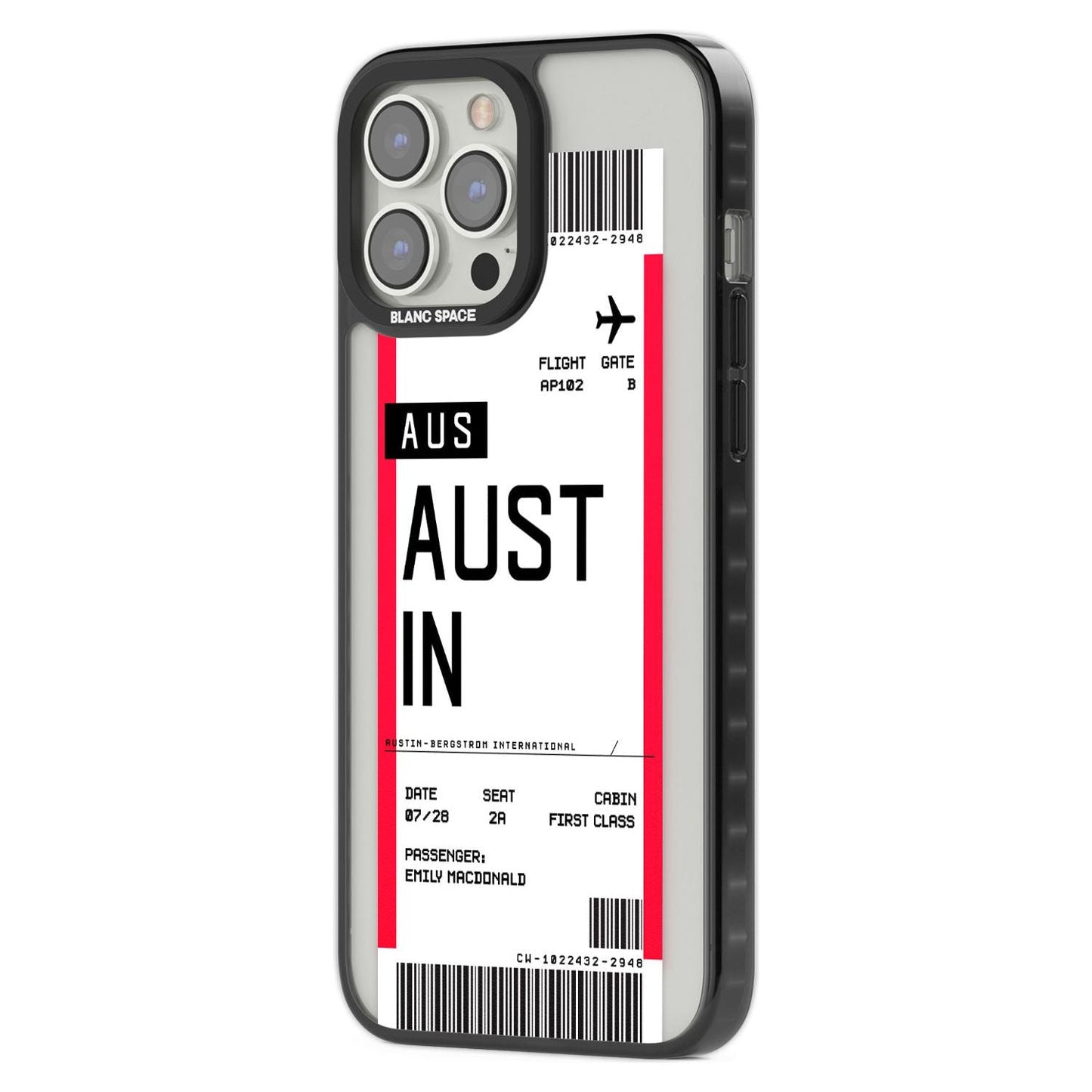 Personalised Austin Boarding Pass
