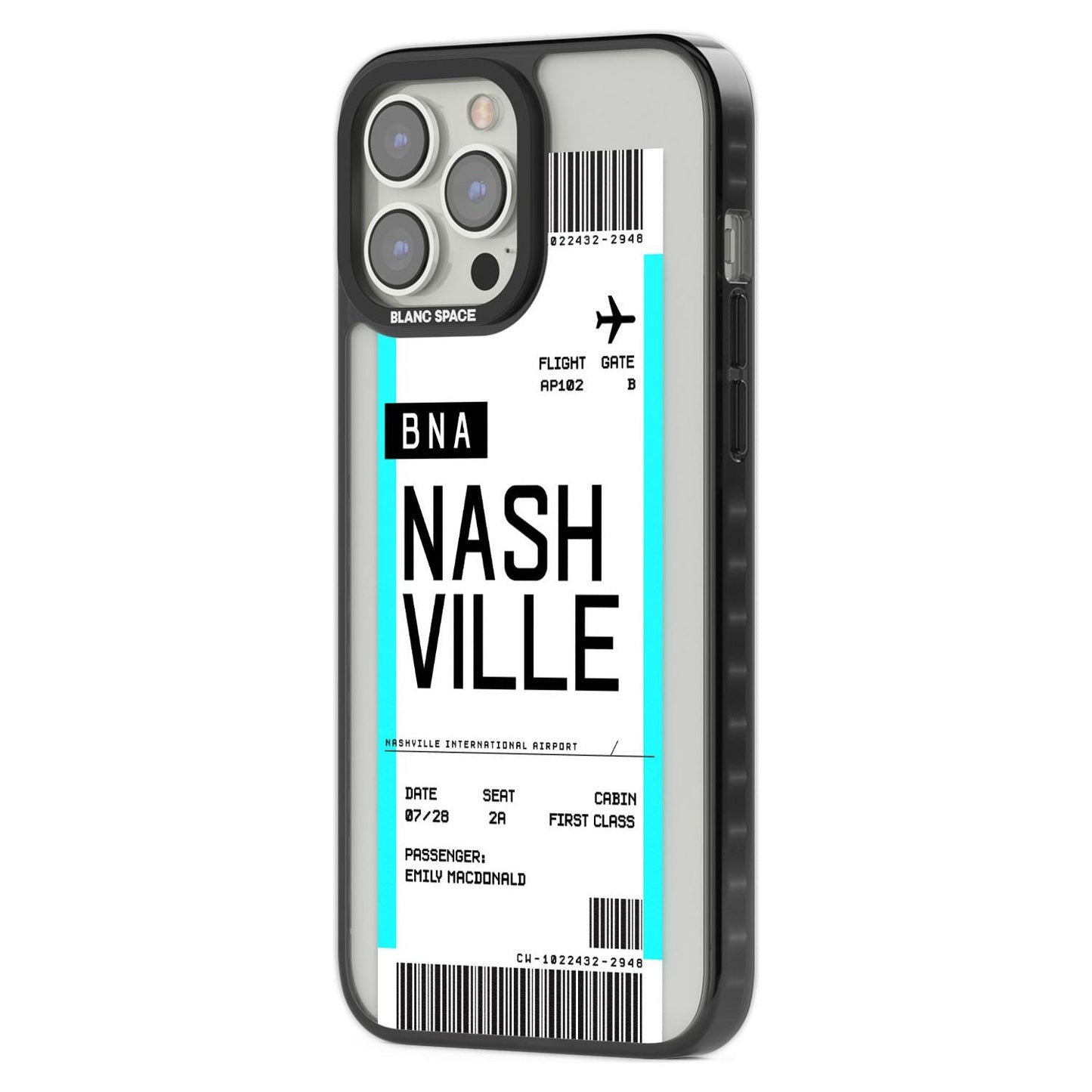 Carte d'embarquement personnalisée pour Nashville