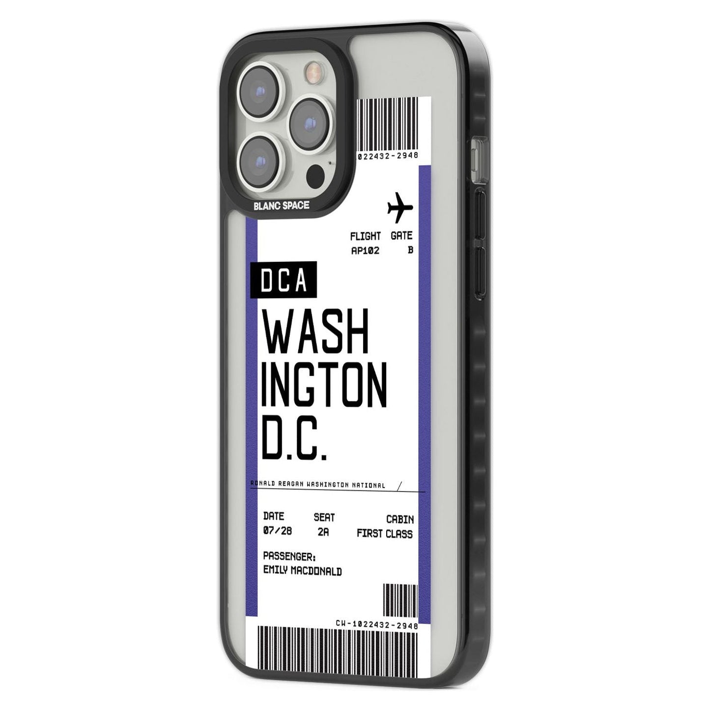 Personalised Washington D.C. Boarding Pass