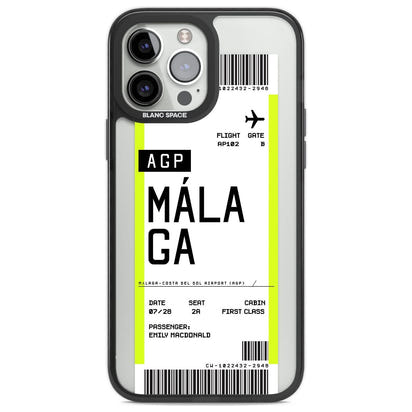 Personalised Málaga Boarding Pass