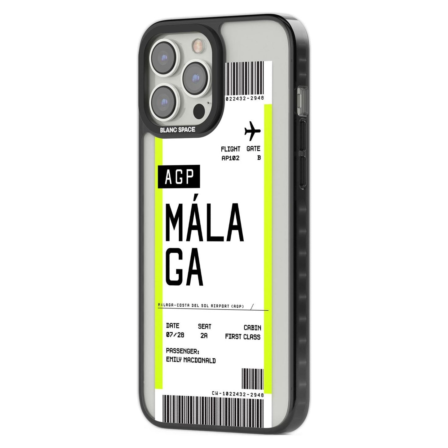 Personalised Málaga Boarding Pass