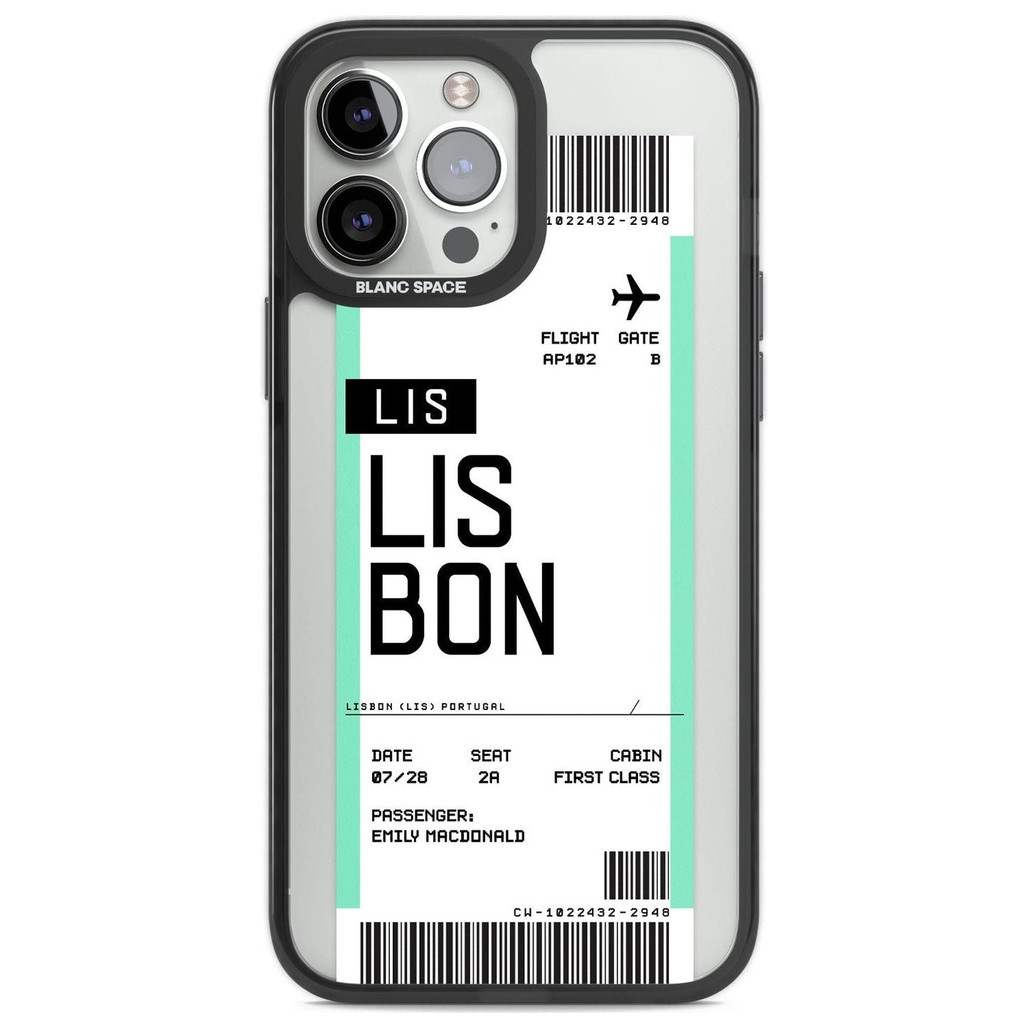 Personalised Lisbon Boarding Pass