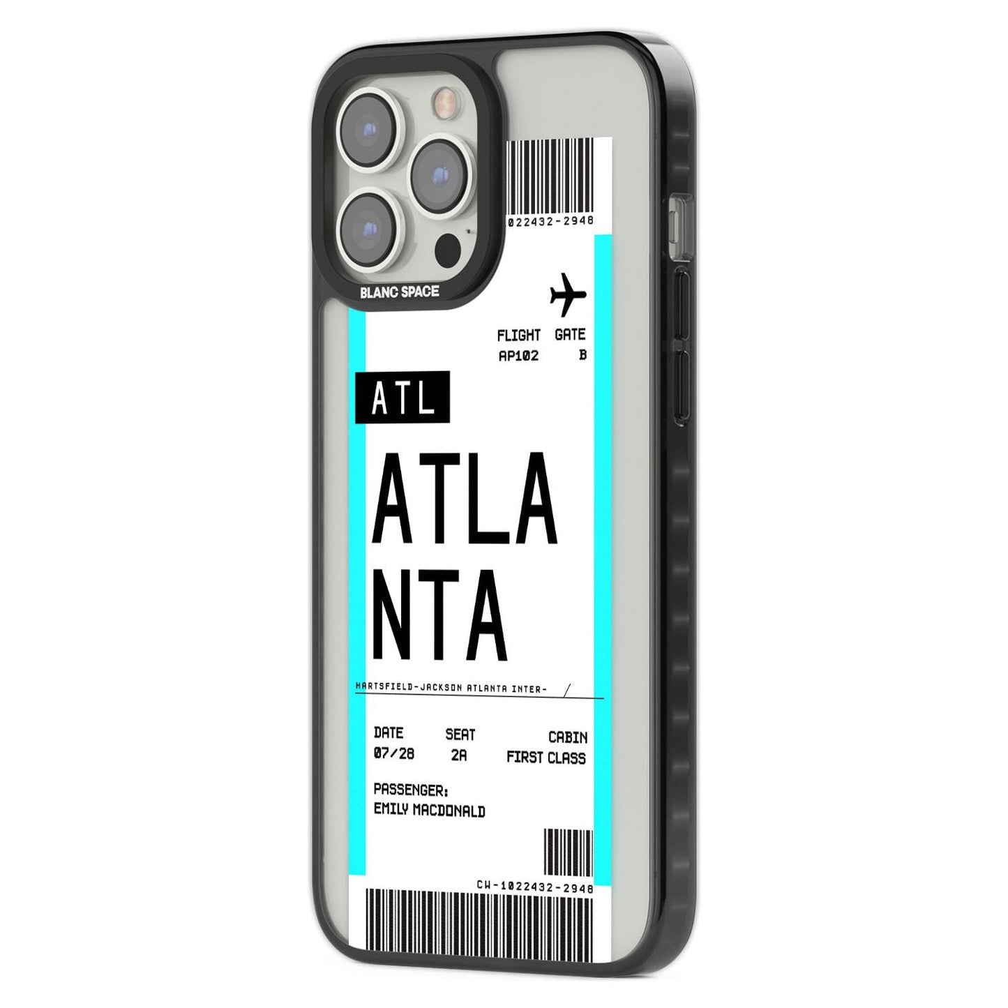 Personalisierte Atlanta-Bordkarte