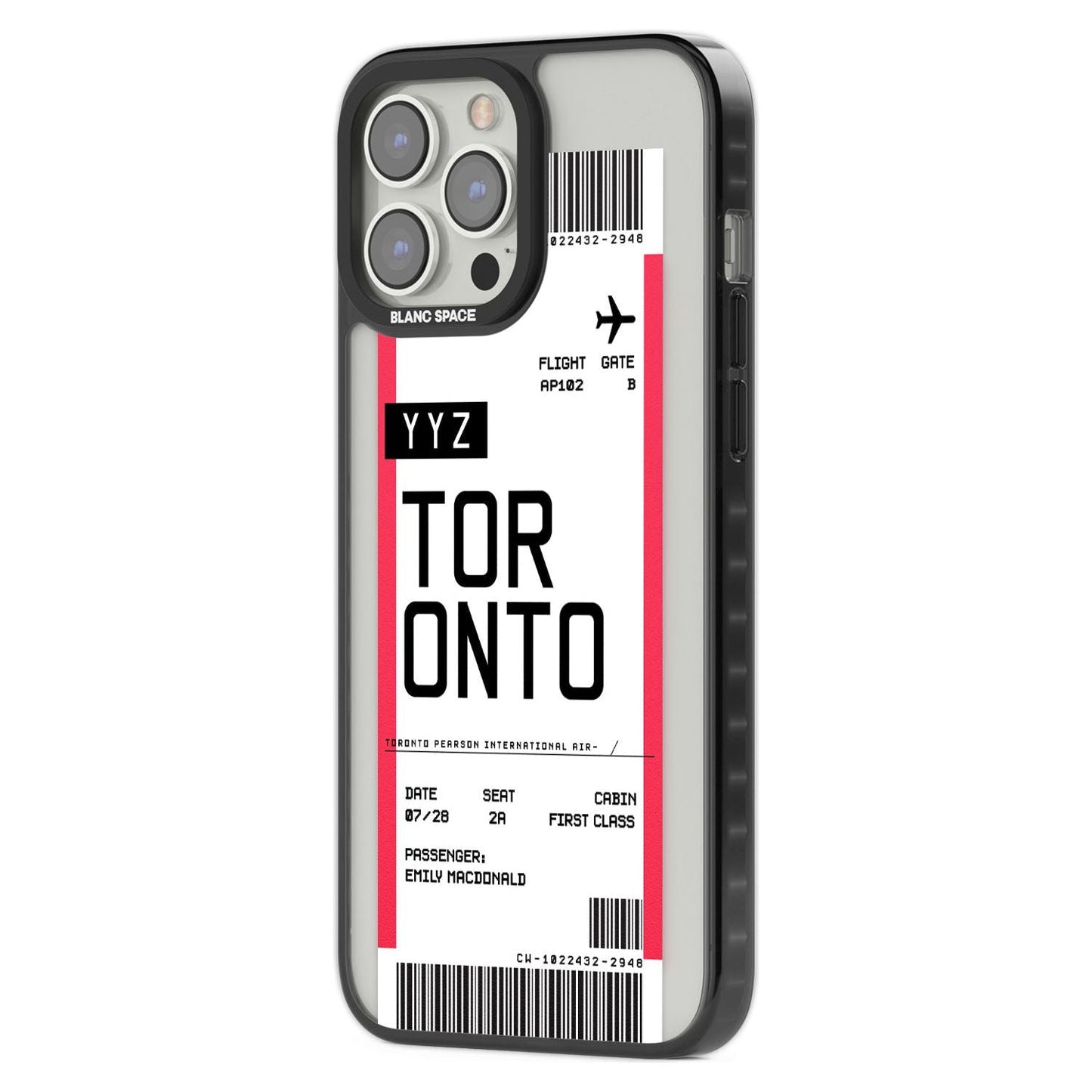Personalised Toronto Boarding Pass