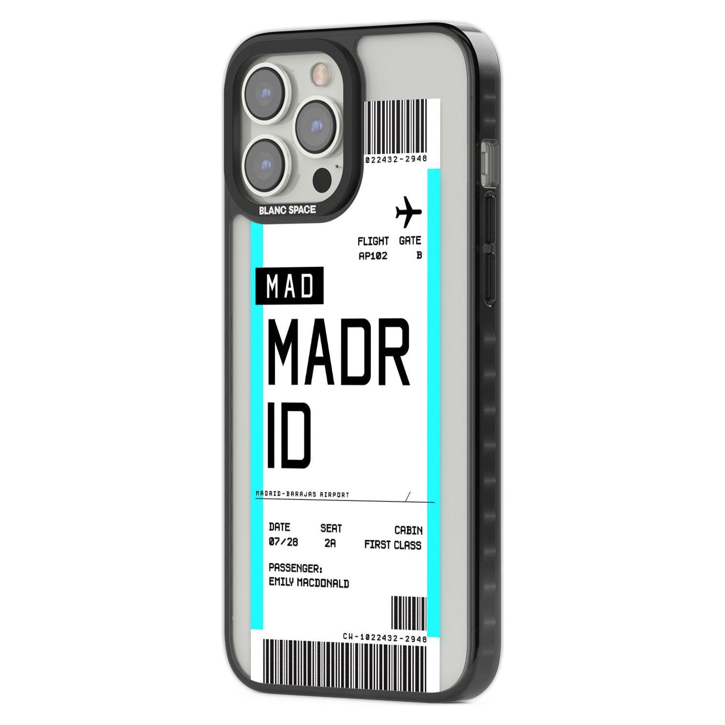 Personalised Madrid Boarding Pass