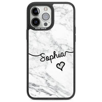 Personalised White Marble Heart