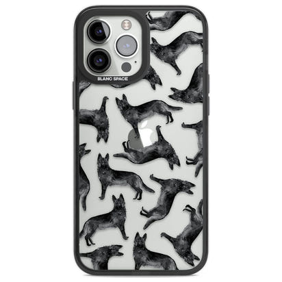 German Shepherd Pattern Black