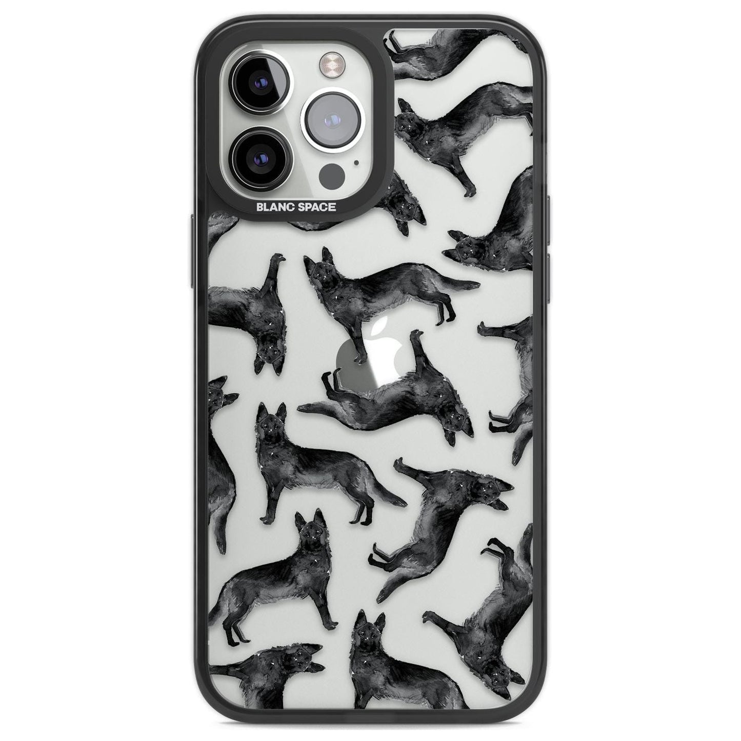 German Shepherd Pattern Black