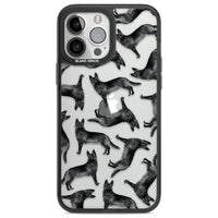 German Shepherd Pattern Black