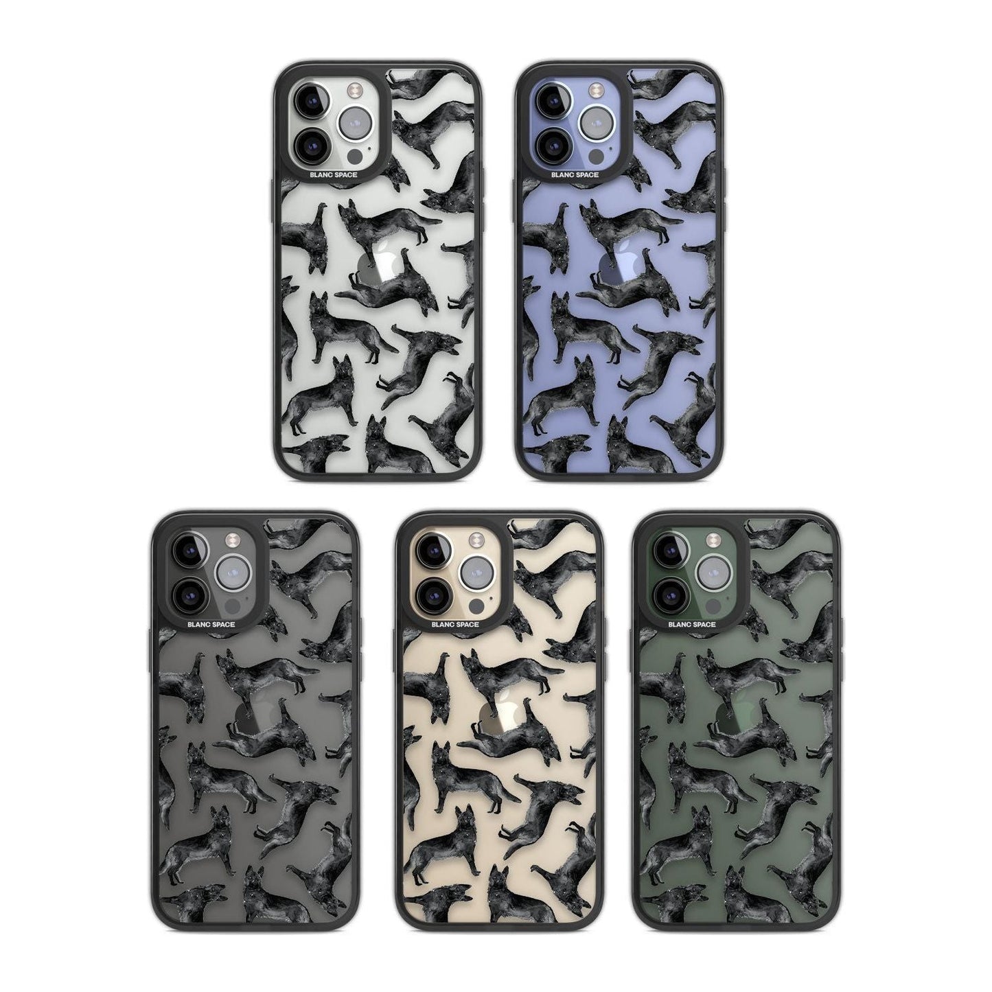 German Shepherd Pattern Black