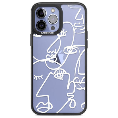Abstract Line Art White Clear