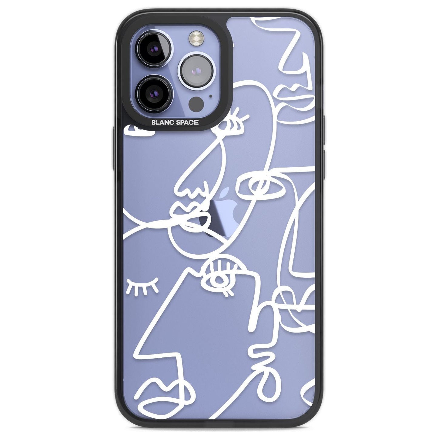 Abstract Line Art White Clear