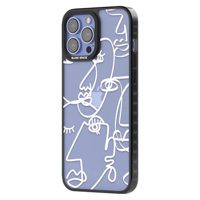 Abstract Line Art White Clear