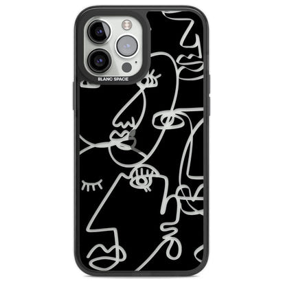 Abstract Line Art Clear Black