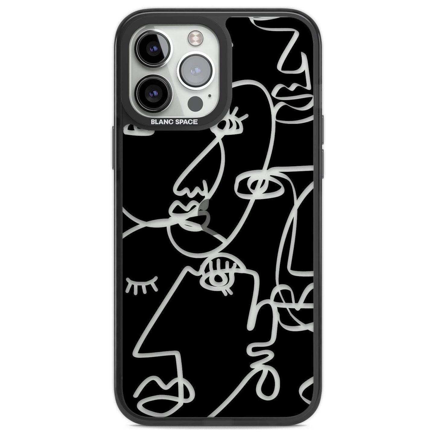 Abstract Line Art Clear Black