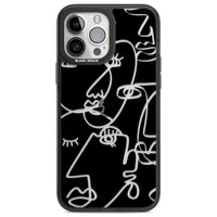 Abstract Line Art Clear Black