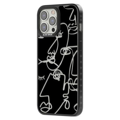 Abstract Line Art Clear Black