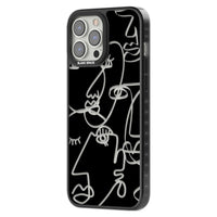 Abstract Line Art Clear Black