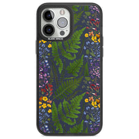 Busy Floral And Fern Design Navy
