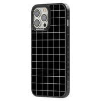Minimalist Grid Pattern Black