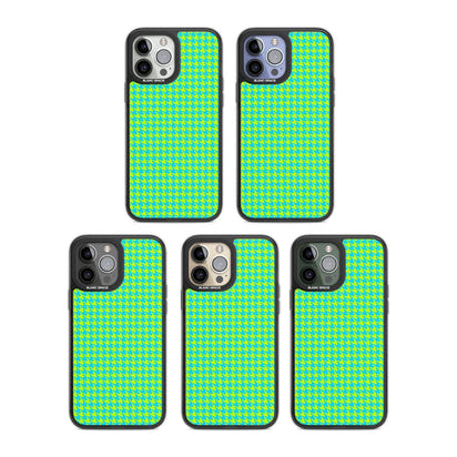 Neon Lime & Turquoise Houndstooth